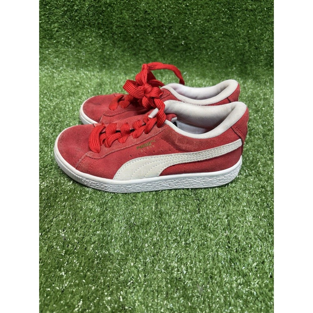 Puma Suede Classic Red White Casual Low Top Toddler Sneakers Shoes Size 1C